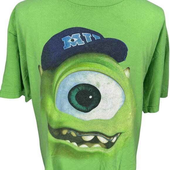Disney Pixar Monsters University Mike Wazowski T-Shirt Mens Large XL Green Promo - Picture 3 of 10